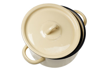 pot with semi-opened top