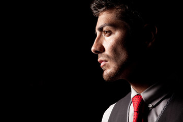 Portrait of a man in profile