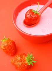 flan dessert à la framboise