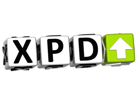 3D XPD Button Click Here Block Text