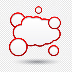 Cloud speech bubble.