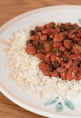 Beans And Rice On A Plate
