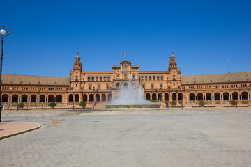 Fototapeta na wymiar view of Plaza de Espana, Seville, Spain