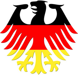 Bundesadler in schwarz rot gold