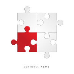 Fototapeta premium Red Puzzle