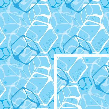 seamless background  ice  cubes