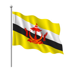 Flag of Brunei, vector illustration