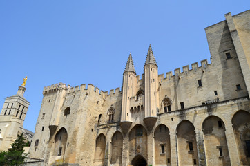 Vista del palacio papal de Avignon. Provenza. Francia