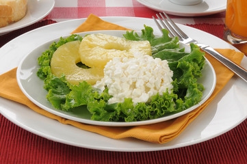 Cottage cheese and pineapple