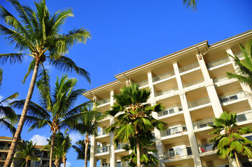View of a luxury hotel, Kaanapali, Maui, Hawaii