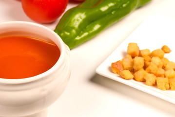 Bowl of gazpacho