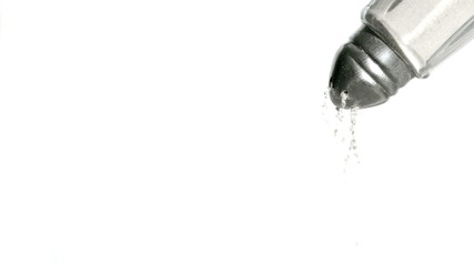 Salt in super slow motion falling