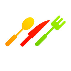 Abstract set kitchen.