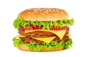 double cheeseburger - obrazy, fototapety, plakaty