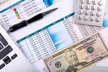 Financial papers on the table