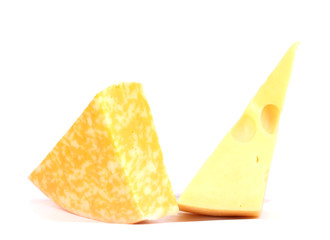 Cheese isolated on white