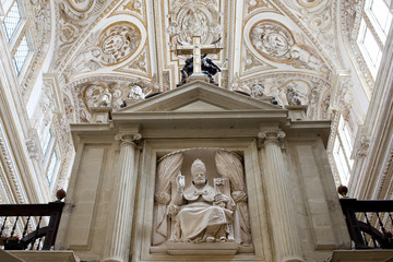 Fototapeta premium Bishop Sculpture in Cordoba Cathedral