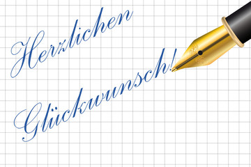 Federhalter Gluechwunsch 3