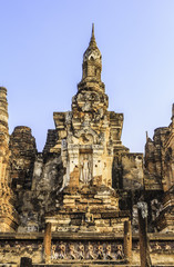 Sukhothai temple of old temple thailand