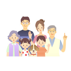 家族　家庭　子供　イラスト