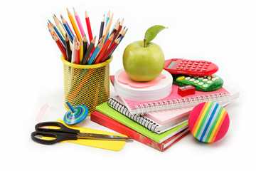 Stationery isolated on white
