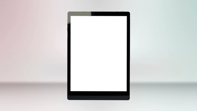 Tablet computer with a blank screen
