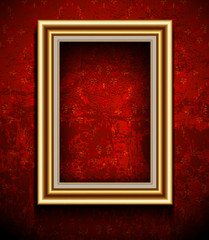 Picture Frame Wallpaper Background. Photo Frame on Grunge Wall - 43416223