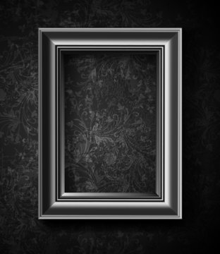 Picture Frame Wallpaper Background. Photo Frame on Grunge Wall