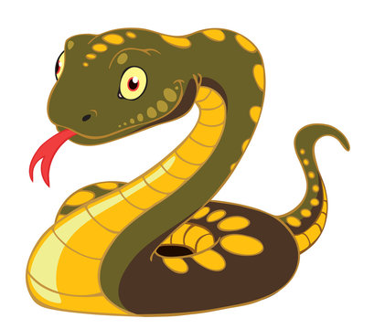 A cartoon snake. 