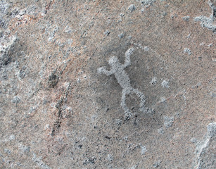 Rock paintings (petroglyphs) of Zalavruga. White Shaman