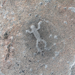 Rock paintings (petroglyphs) of Zalavruga. White Shaman