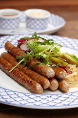 sausage with potatoes and cabbage