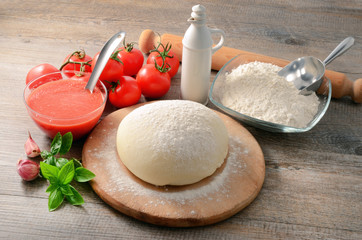 Pizza dough and ingredients (3)