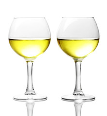 Wineglasses isolated on white