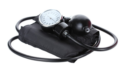 Black tonometer isolated on white