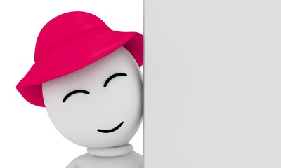 small people holding advertisement board