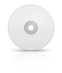Blank White  DVD on white background.