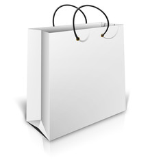 shopping bags on white background.