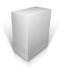 Blank book with white cover on white background..