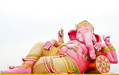 Pink ganesha statue