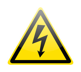 Sign of danger high voltage symbol