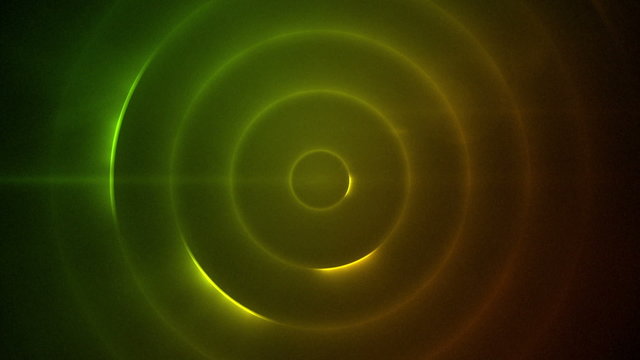 Moving circles of flashing multicolored lights