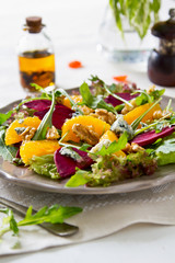 Beetroot,orange and blue cheese salad