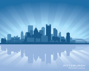 Pittsburgh, Pennsylvania skyline - obrazy, fototapety, plakaty