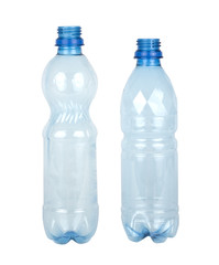 Naklejka premium Plastic bottles isolated on white