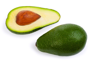 Avocados isolated on a white background