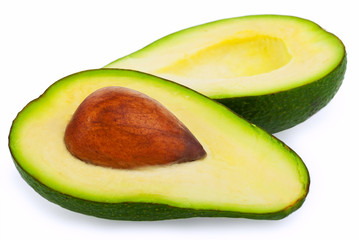 Avocados isolated on a white background