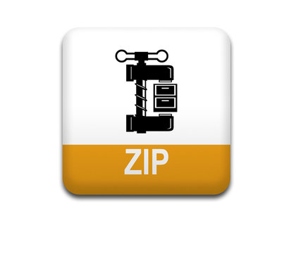 Boton cuadrado blanco zip