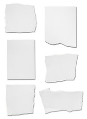 white paper ripped message background
