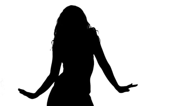 sexy dancer shadow, silhouettes
